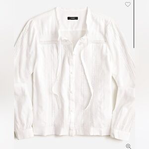 J. Crew Tie-Neck Lace Top